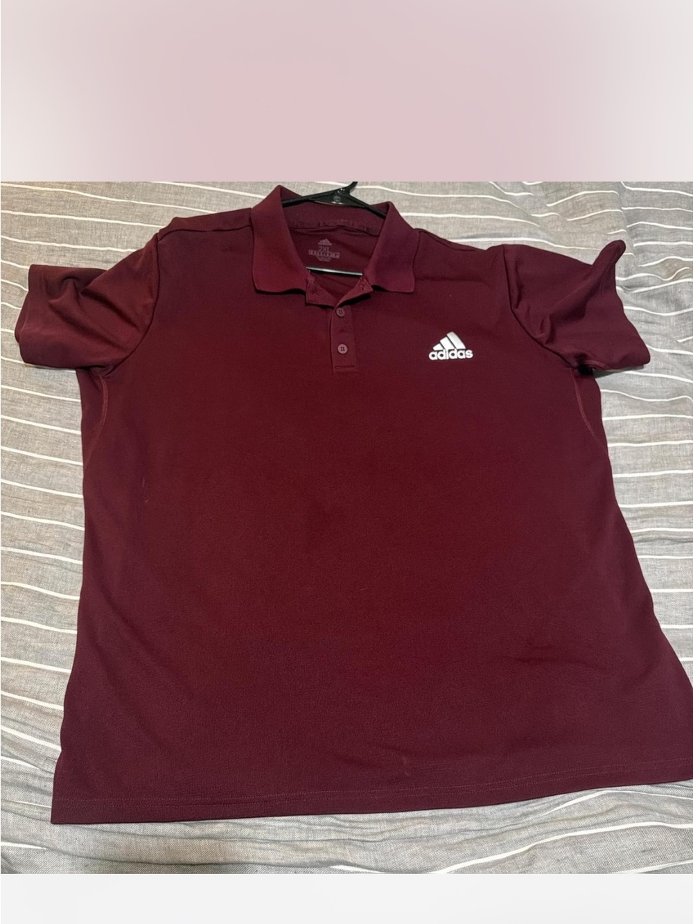 adidas Men's Polo Shirt in Deep Wine